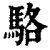 駱(印刷字体·清·康熙字典)
